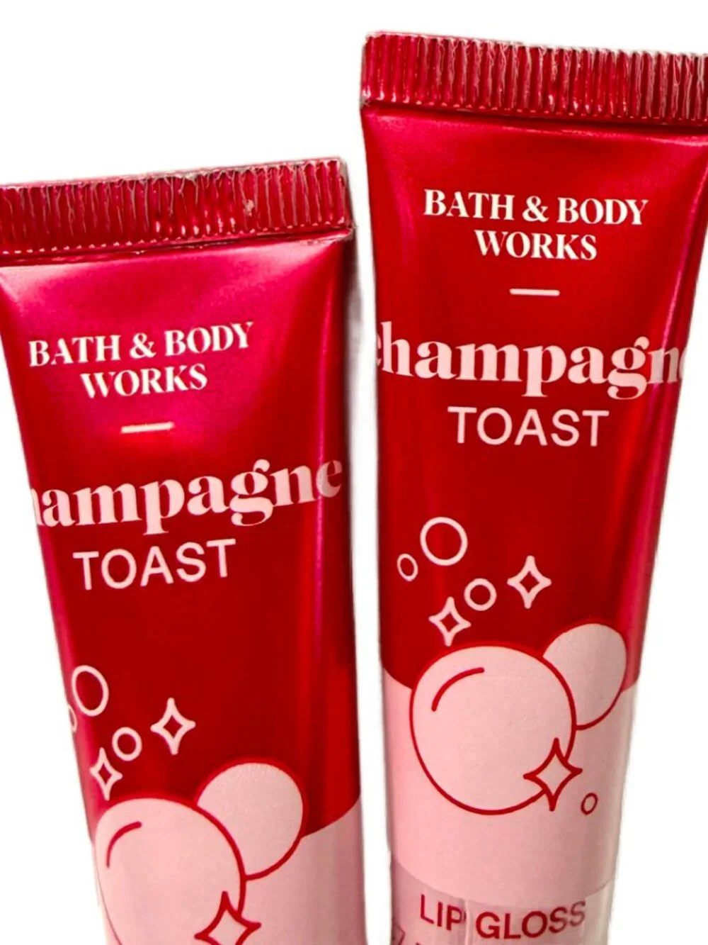 Bath & Body Works CHAMPAGNE TOAST Lip Gloss 0.47 ml Each NEW, Lot of 2
